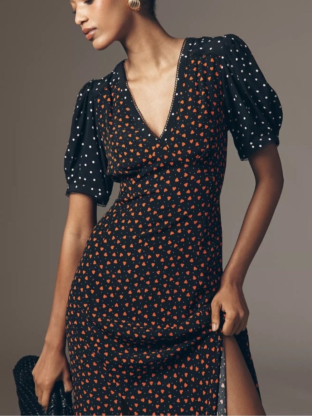 NWT Size LP - Anthropologie Heart double Slit Maxi Dress (NWT US$ 168) - Picture 4 of 16